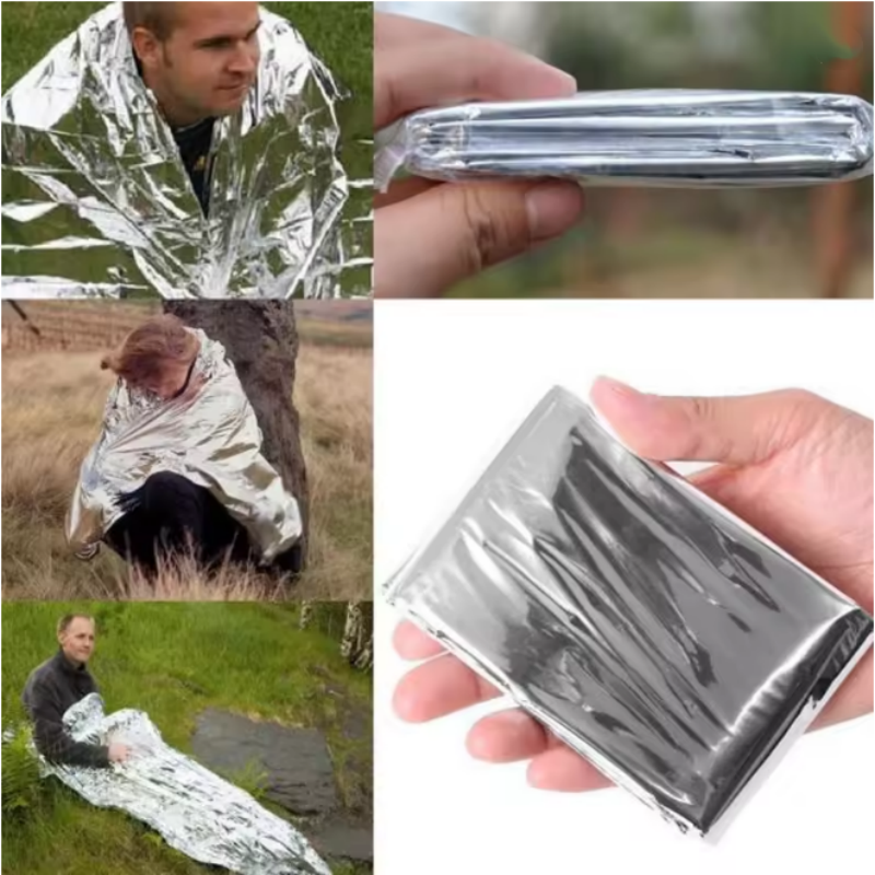 Survival Blanket Reflective - Reflective Mylar Heat Retention Emergency Blanket