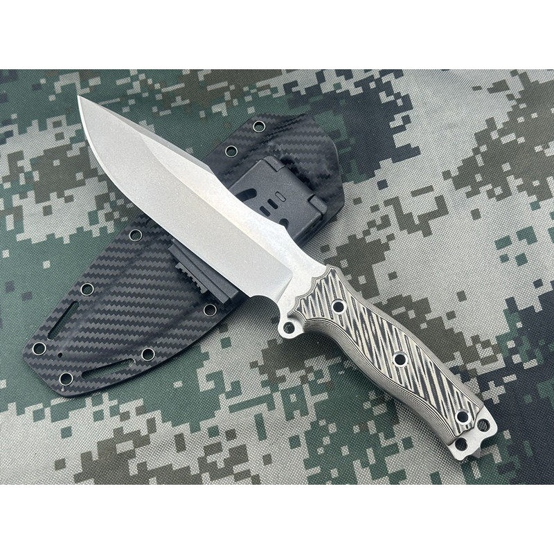 Bushcraft Knife Fixed - MB10 AUS-10 Steel Outdoor Camping Survival