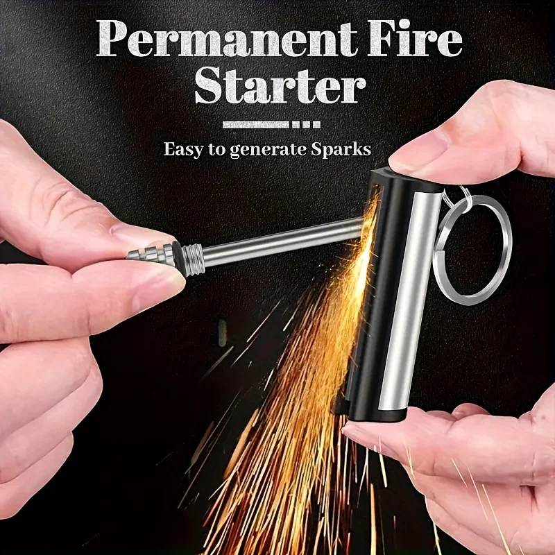 Fire Starting Kit - 2026 Pack Match Lighter, Flint Metal
