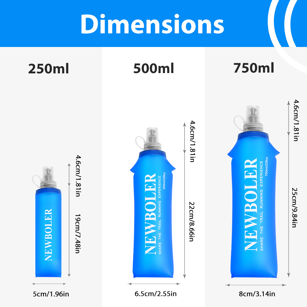 250/500/750ML Water Bottle TPU – Water Bag Collapsible Bewertung und Preis