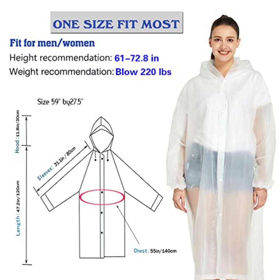 2 Pack Waterproof Rain Ponchos – Emergency Poncho Rain Bewertung und Preis