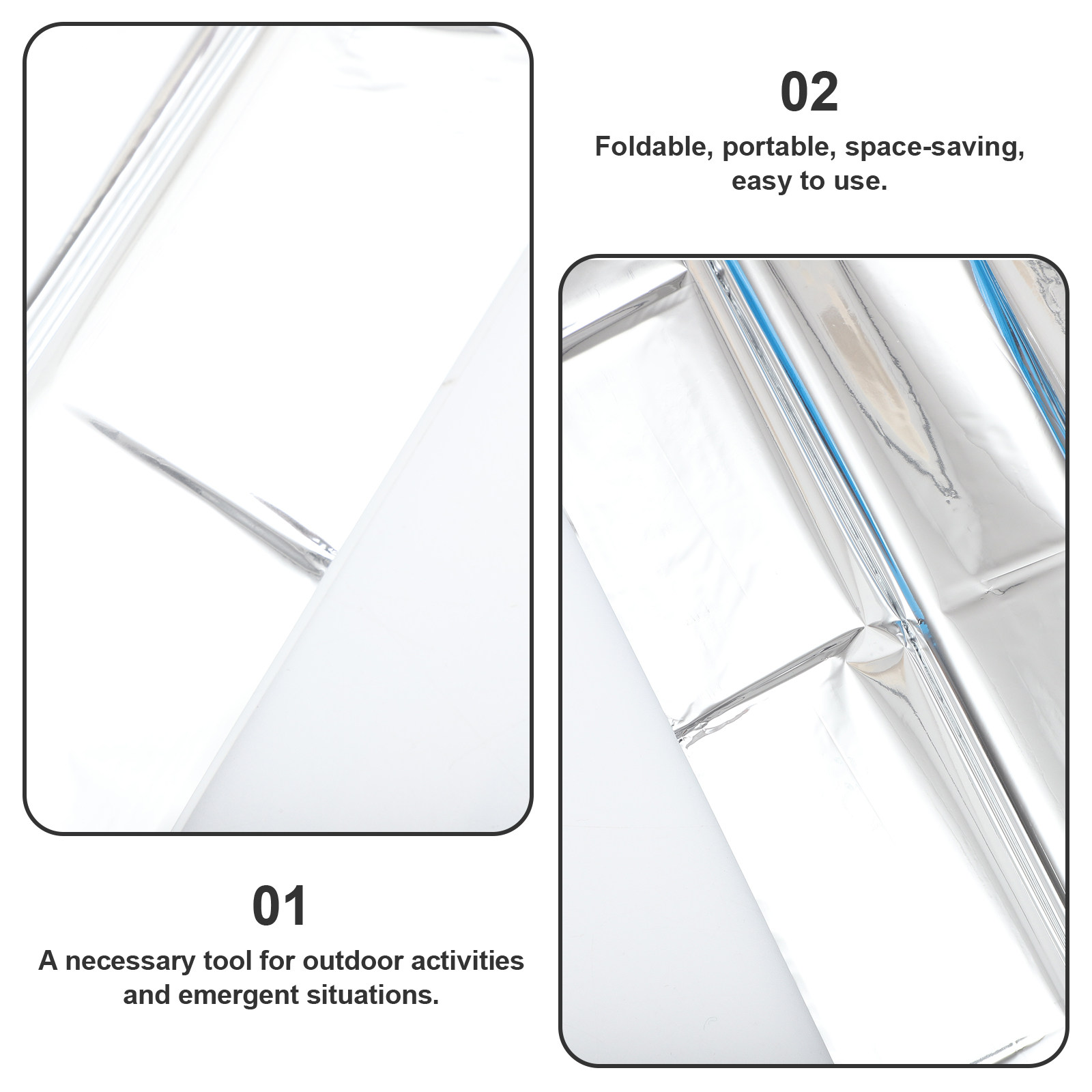 2Pcs 210x130cm Foldable Portab – Survival Blanket Reflective Bewertung und Preis